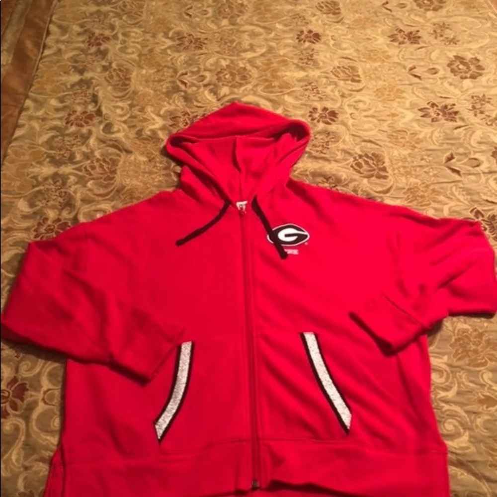 Victoria Secret Pink Ga Bulldog Hoodie Jacket